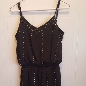 Black and gold romper